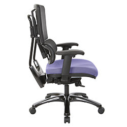 Vertical Black Mesh Back Chair with Shiny Black Base 1